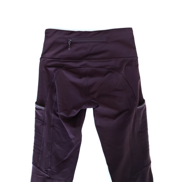 Lululemon Full Length Purple Leggings with Side Pockets -  2 - Picture 3 of 5